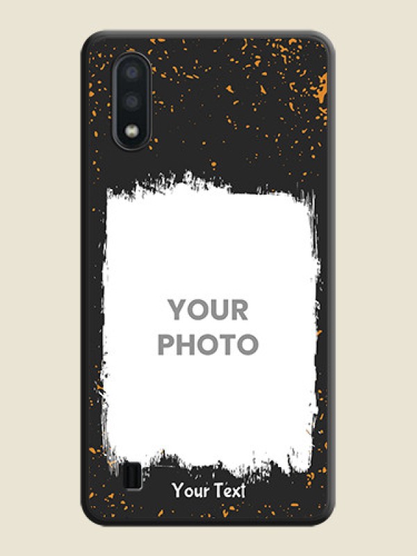 Custom Spray Free Design on Photo on Space Black Soft Matte Phone Cover - Galaxy M01 - alternate view