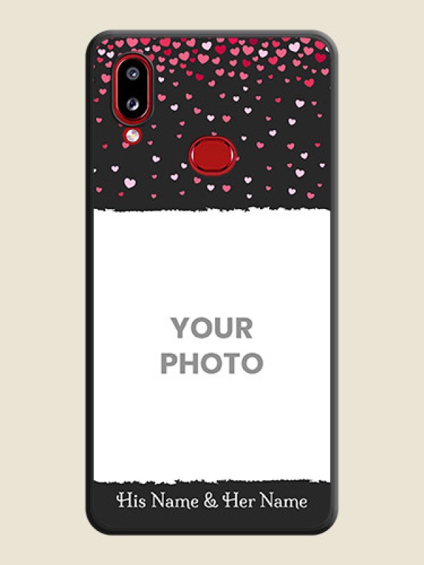 Custom Fall in Love with Your Partner  on Photo on Space Black Soft Matte Phone Cover - Samsung Galaxy M01s - alternate view