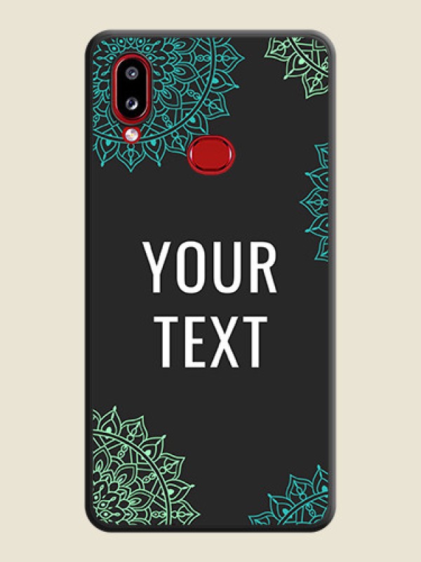 Custom Your Name with Floral Design on Space Black Custom Soft Matte Back Cover - Samsung Galaxy M01s - alternate view