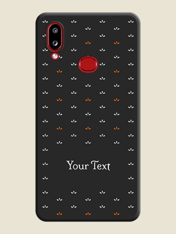 Custom Simple Pattern With Custom Text On Space Black Personalized Soft Matte Phone Covers -Samsung Galaxy M01S - alternate view