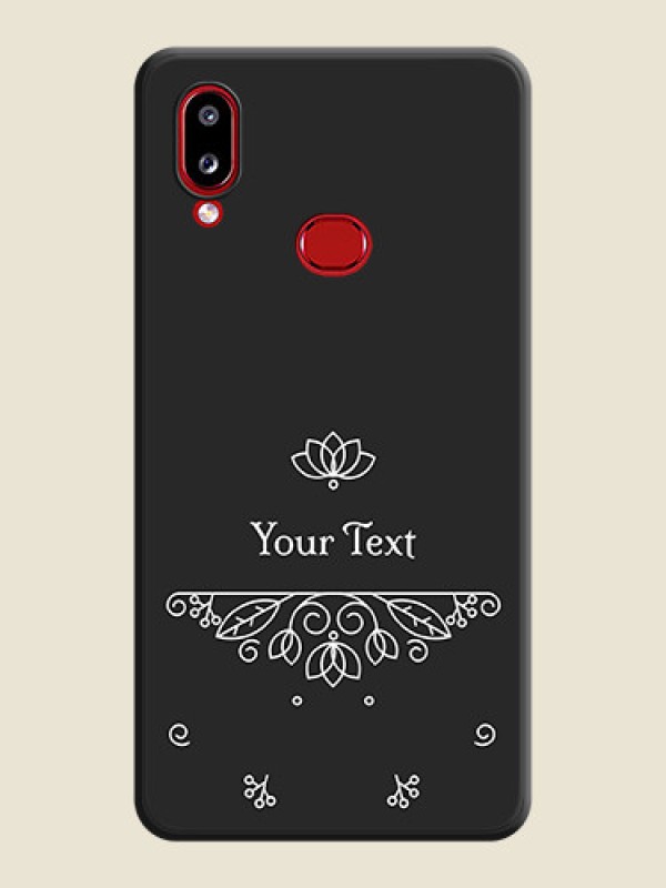 Custom Lotus Garden Custom Text On Space Black Personalized Soft Matte Phone Covers -Samsung Galaxy M01S - alternate view