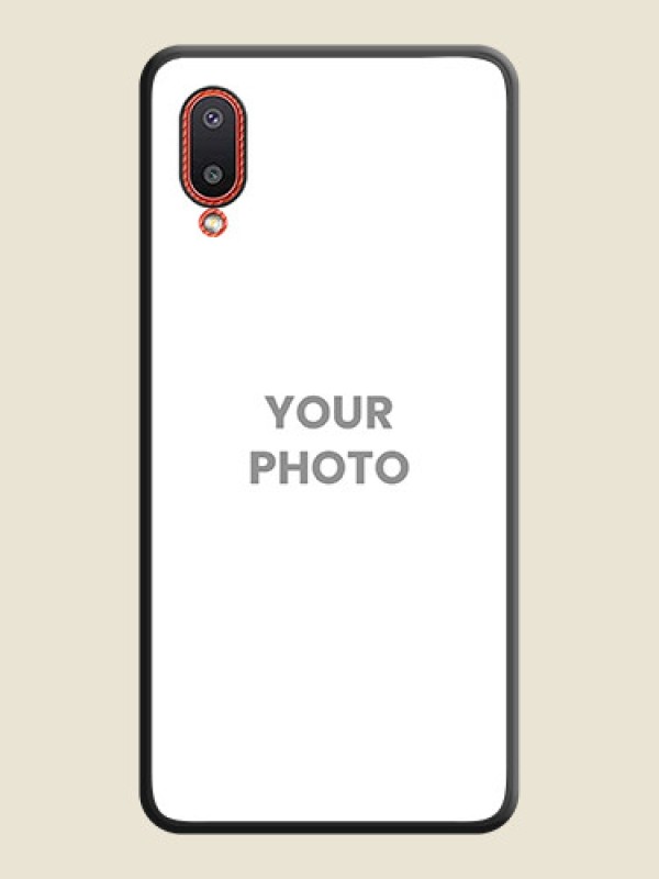 Custom Full Single Pic Upload On Space Black Personalized Soft Matte Phone Covers -Samsung Galaxy M02 - alternate view