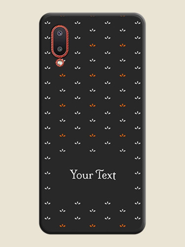 Custom Simple Pattern With Custom Text On Space Black Personalized Soft Matte Phone Covers -Samsung Galaxy M02 - alternate view