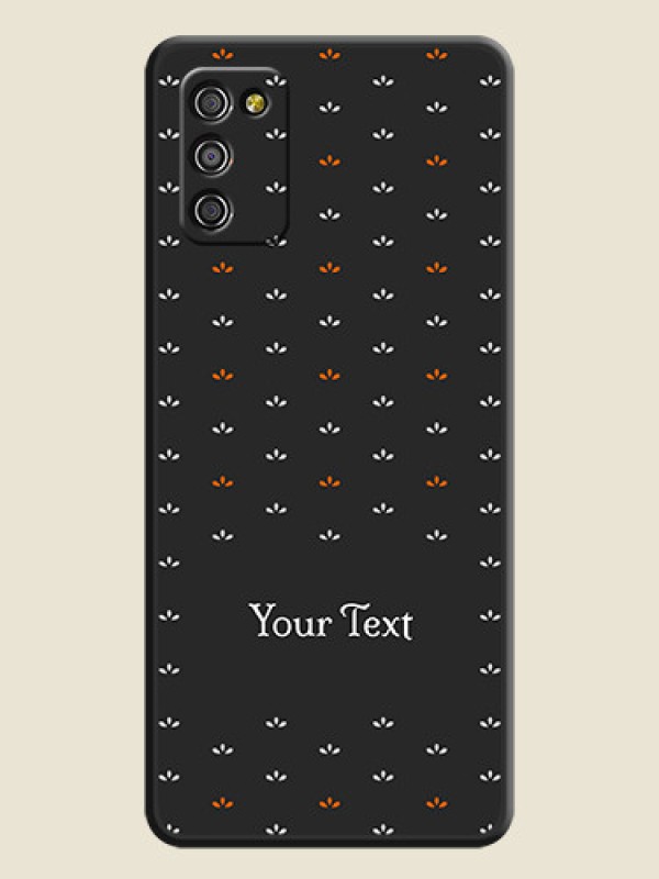 Custom Simple Pattern With Custom Text On Space Black Personalized Soft Matte Phone Covers -Samsung Galaxy M02S - alternate view