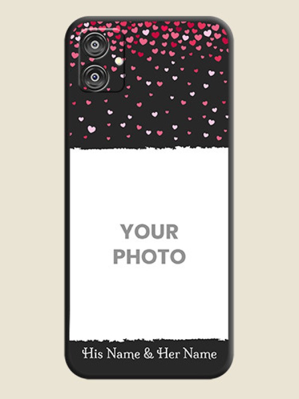 Custom Fall in Love with Your Partner - Photo on Space Black Soft Matte Phone Cover - Galaxy M04 - alternate view