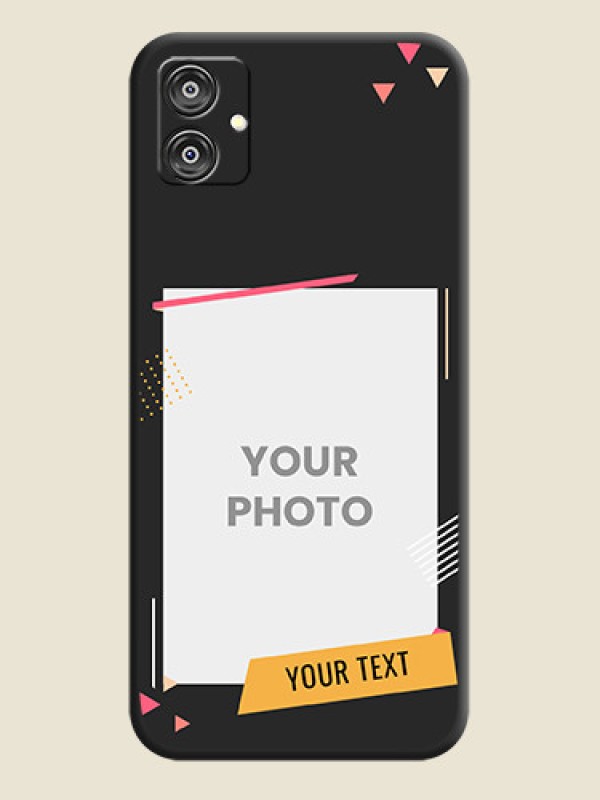 Custom Photo Frame with Triangle Small Dots - Photo on Space Black Soft Matte Back Cover - Galaxy M04 - alternate view