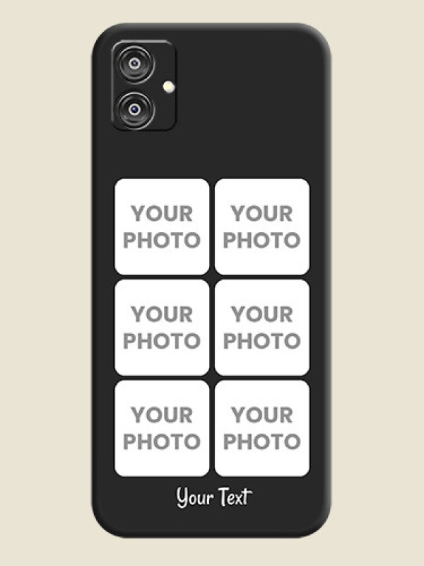 Custom Floral Art with 6 Image Holder - Photo on Space Black Soft Matte Mobile Case - Galaxy M04 - alternate view
