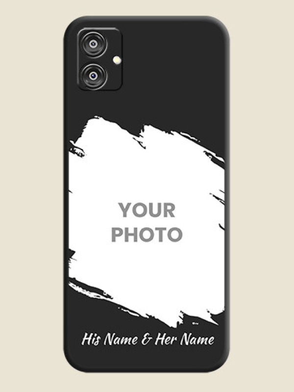 Custom Grunge Brush Strokes - Photo on Space Black Soft Matte Back Cover - Galaxy M04 - alternate view