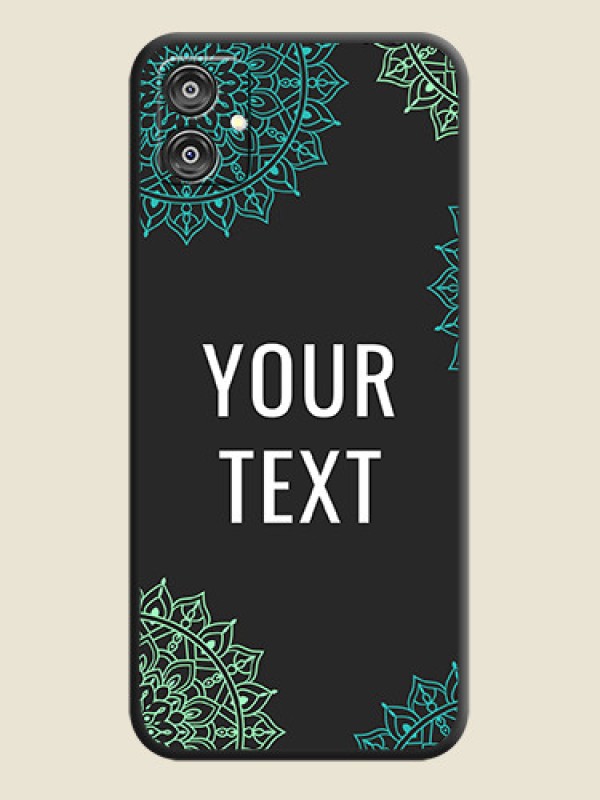 Custom Your Name with Floral Design on Space Black Custom Soft Matte Back Cover - Galaxy M04 - alternate view