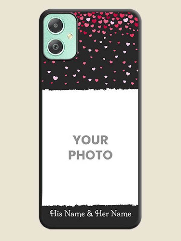 Custom Fall in Love with Your Partner on Photo On Space Black Custom Soft Matte Mobile Back Cover - Galaxy M05 - alternate view