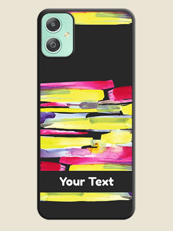 Custom Brush Coloured On Space Black Custom Soft Matte Mobile Back Cover - Galaxy M05 - alternate view