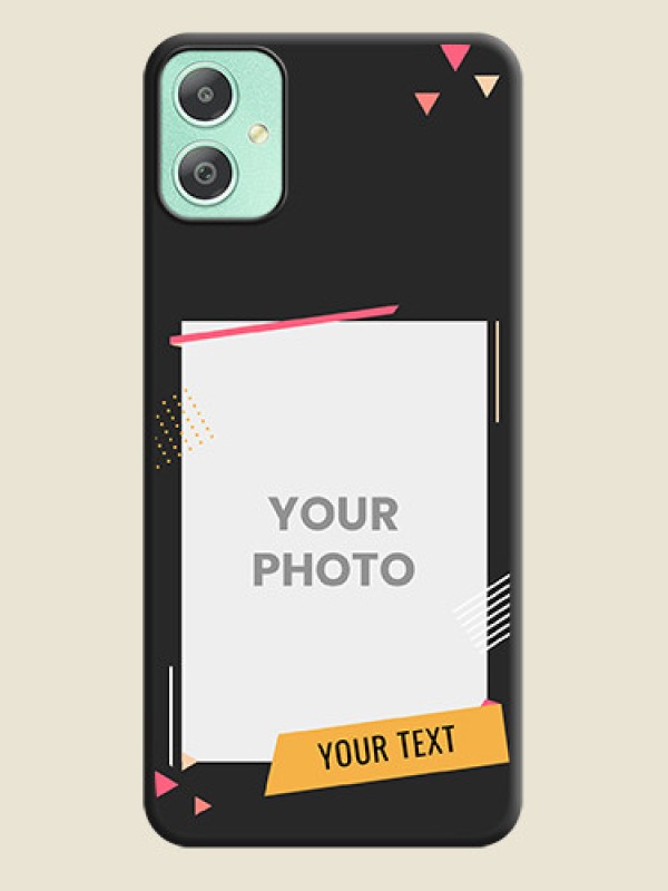 Custom Photo Frame with Triangle Small Dots on Photo On Space Black Custom Soft Matte Mobile Back Cover - Galaxy M05 - alternate view