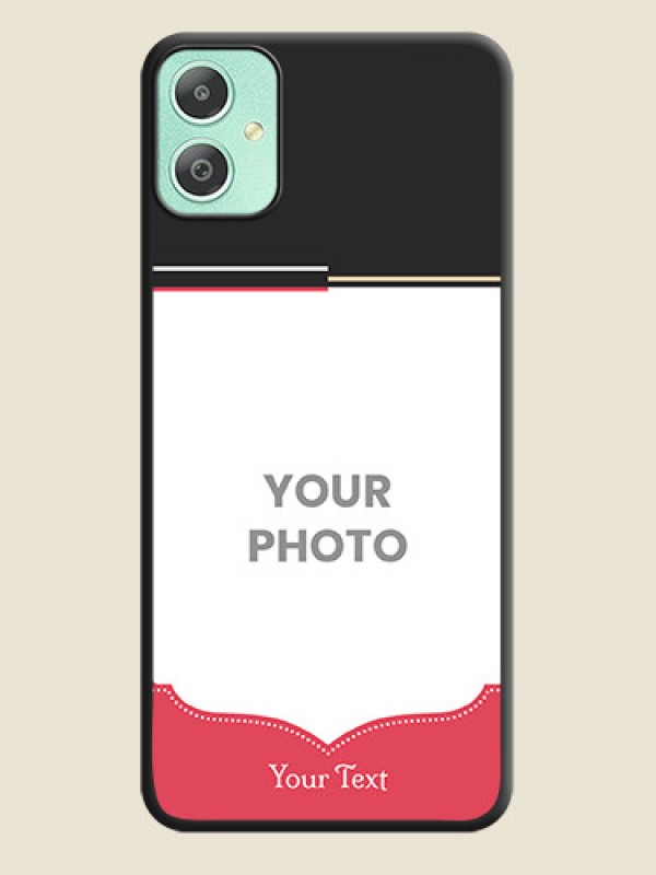 Custom Classic Plain Design with Name On Space Black Custom Soft Matte Mobile Back Cover - Galaxy M05 - alternate view