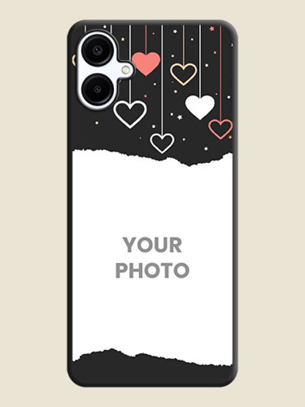 Custom Love Hangings with Splash Wave Picture On Space Black Custom Soft Matte Mobile Back Cover - Galaxy M06 - alternate view