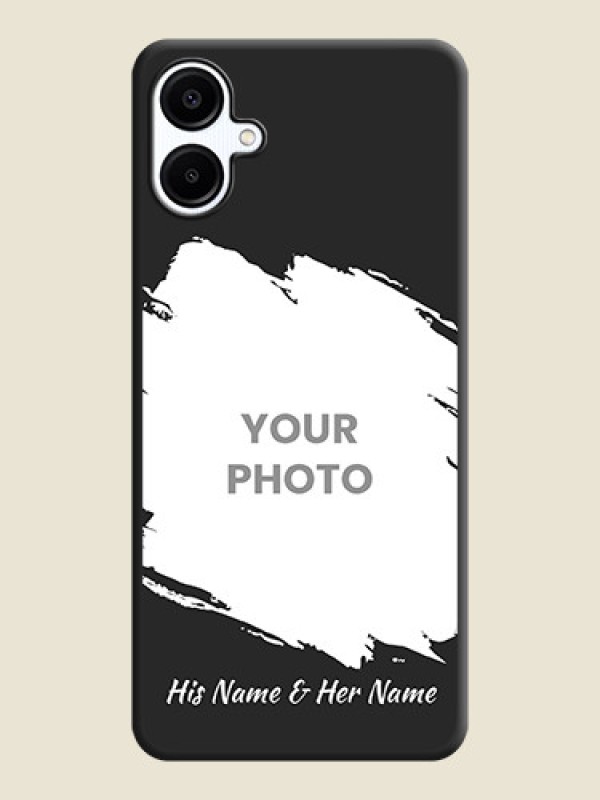 Custom Grunge Brush Strokes on Photo On Space Black Custom Soft Matte Mobile Back Cover - Galaxy M06 - alternate view