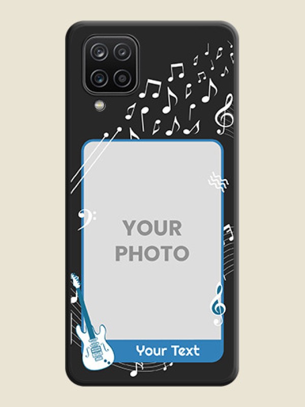 Custom Musical Theme Design with Text on Photo on Space Black Soft Matte Mobile Case - Galaxy M12 - alternate view