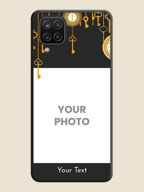Custom Decorative Design with Text on Space Black Custom Soft Matte Back Cover - Galaxy M12 - alternate view
