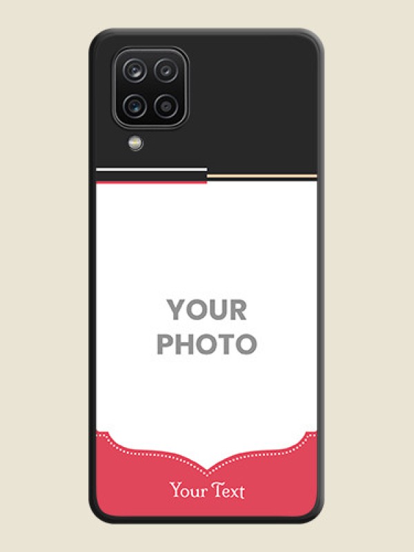 Custom Classic Plain Design with Name on Photo on Space Black Soft Matte Phone Cover - Galaxy M12 - alternate view