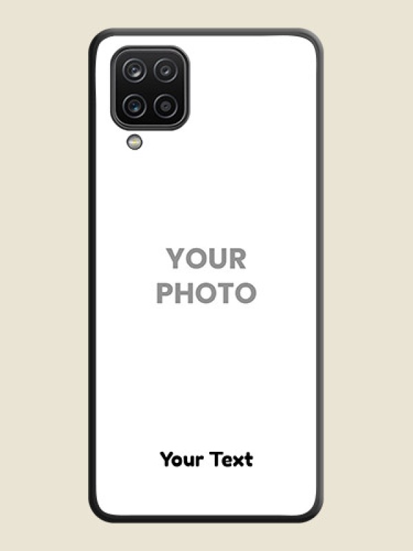 Custom Full Single Pic Upload With Text On Space Black Personalized Soft Matte Phone Covers -Samsung Galaxy M12 - alternate view