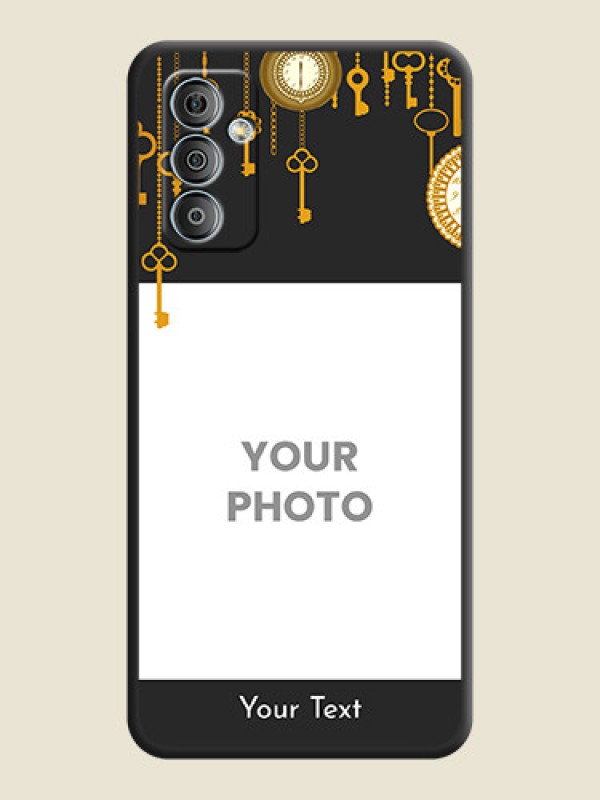Custom Decorative Design with Text on Space Black Custom Soft Matte Back Cover - Samsung Galaxy M13 4G - alternate view