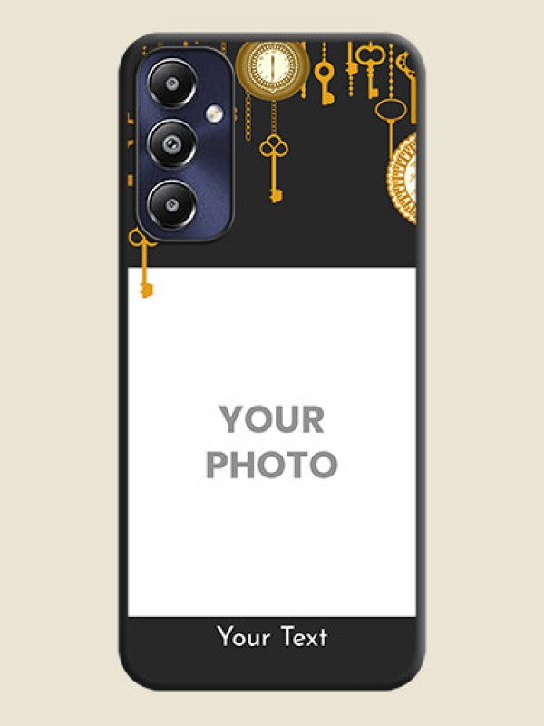 Custom Decorative Design with Text on Space Black Custom Soft Matte Back Cover - Galaxy M14 4G - alternate view