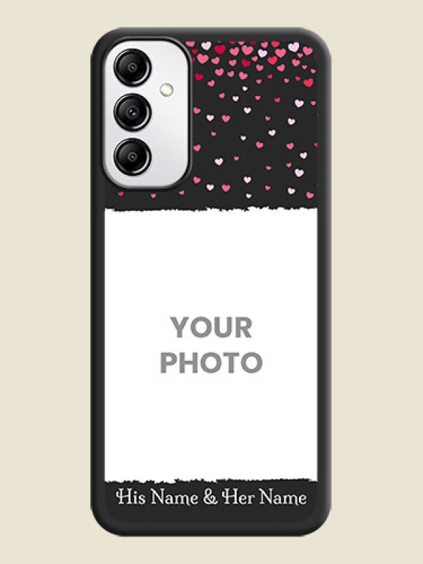 Custom Fall in Love with Your Partner  on Photo on Space Black Soft Matte Phone Cover - Galaxy M14 5G - alternate view