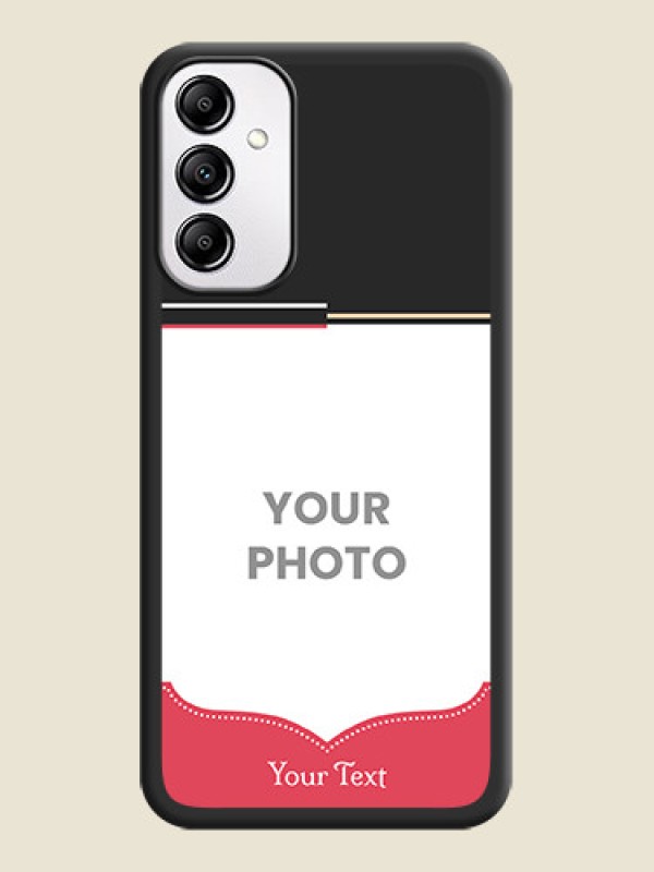 Custom Classic Plain Design with Name on Photo on Space Black Soft Matte Phone Cover - Galaxy M14 5G - alternate view