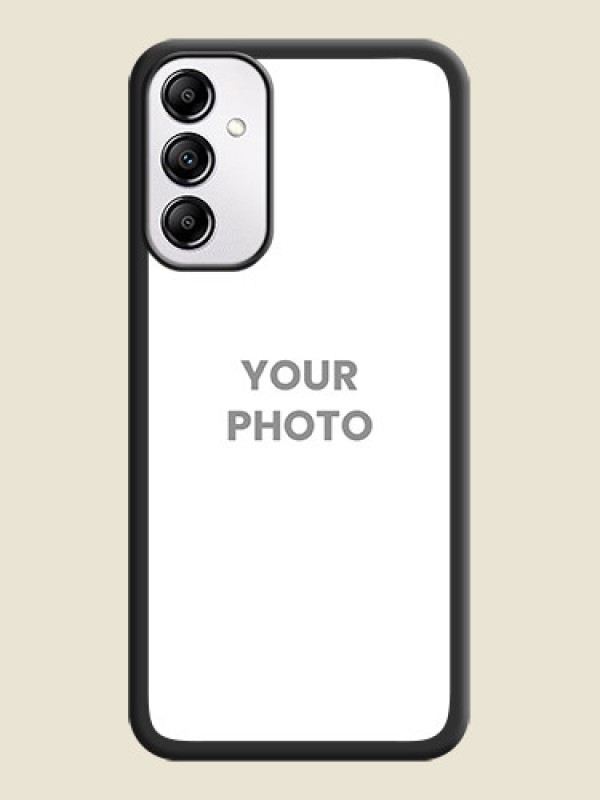 Custom Full Single Pic Upload On Space Black Personalized Soft Matte Phone Covers -Samsung Galaxy M14 5G - alternate view