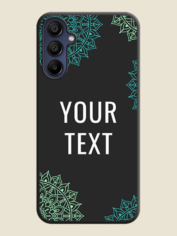 Custom Your Name with Floral Design on Space Black Custom Soft Matte Back Cover - Galaxy M15 5G - alternate view