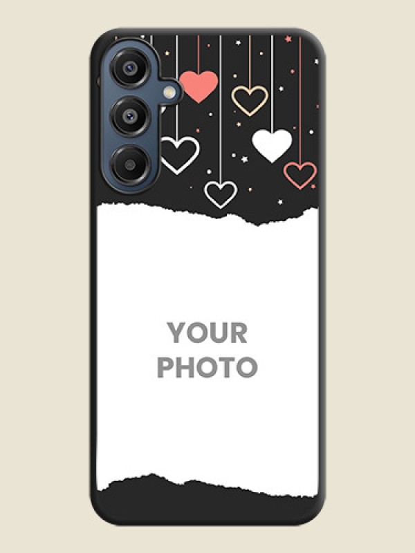 Custom Love Hangings with Splash Wave Picture On Space Black Custom Soft Matte Mobile Back Cover - Galaxy M16 5G - alternate view