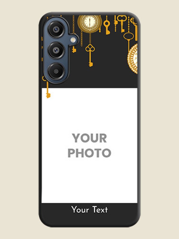 Custom Decorative Design with Text On Space Black Custom Soft Matte Mobile Back Cover - Galaxy M16 5G - alternate view