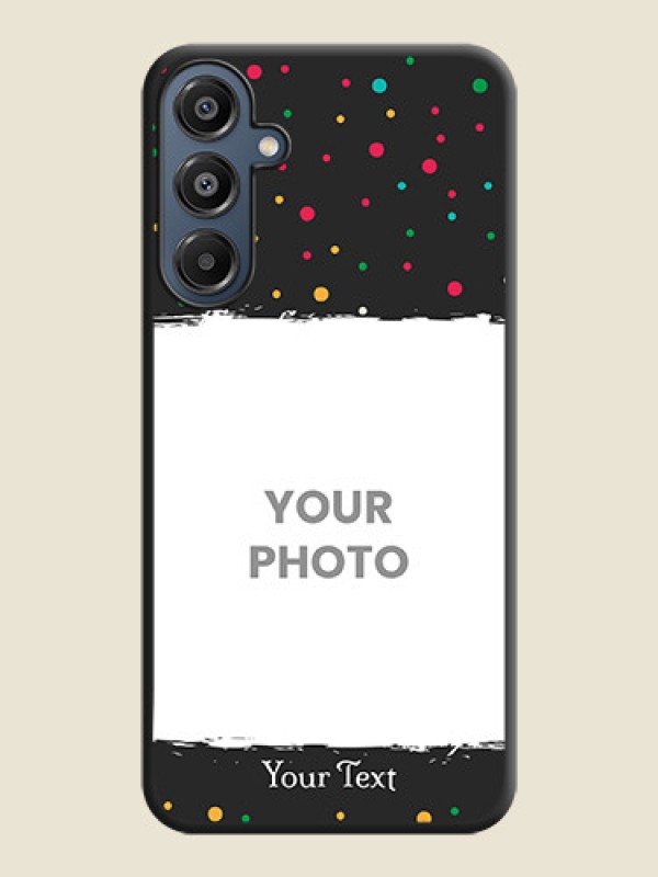 Custom Multicolor Dotted Pattern with Text On Space Black Custom Soft Matte Mobile Back Cover - Galaxy M16 5G - alternate view