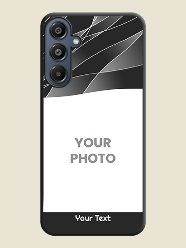 Custom Mixed Wave Lines on Photo On Space Black Custom Soft Matte Mobile Back Cover - Galaxy M16 5G - alternate view
