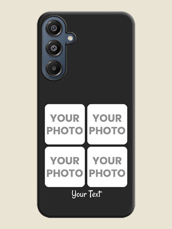 Custom Floral Art with 6 Image Holder on Photo On Space Black Custom Soft Matte Mobile Back Cover - Galaxy M16 5G - alternate view