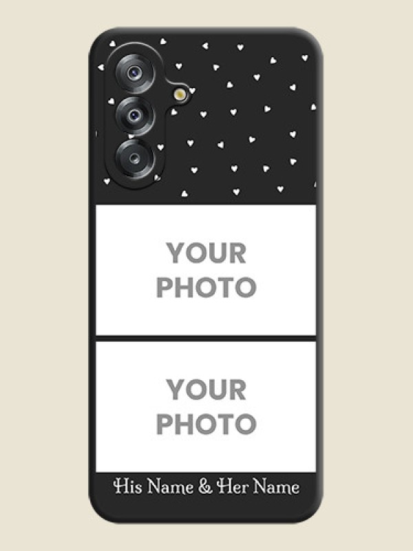 Custom Miniature Love Symbols with Name On Space Black Custom Soft Matte Mobile Back Cover - Samsung Galaxy M17 5G - alternate view