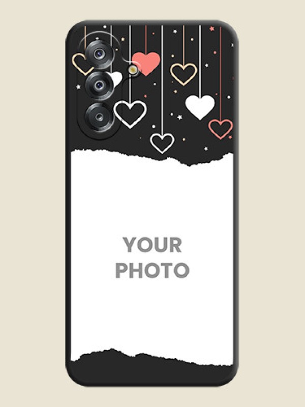 Custom Love Hangings with Splash Wave Picture On Space Black Custom Soft Matte Mobile Back Cover - Samsung Galaxy M17 5G - alternate view