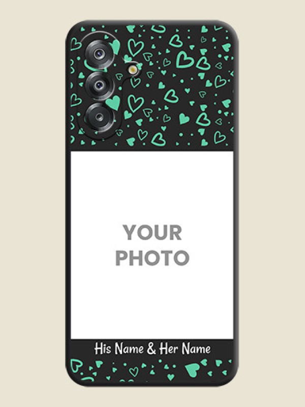Custom Sea Green Indefinite Love Pattern on Photo On Space Black Custom Soft Matte Mobile Back Cover - Samsung Galaxy M17 5G - alternate view