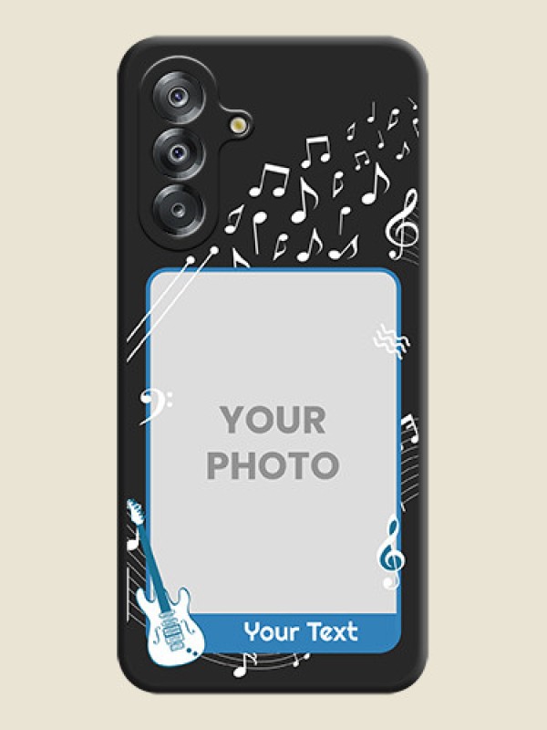 Custom Musical Theme Design with Text on Photo On Space Black Custom Soft Matte Mobile Back Cover - Samsung Galaxy M17 5G - alternate view