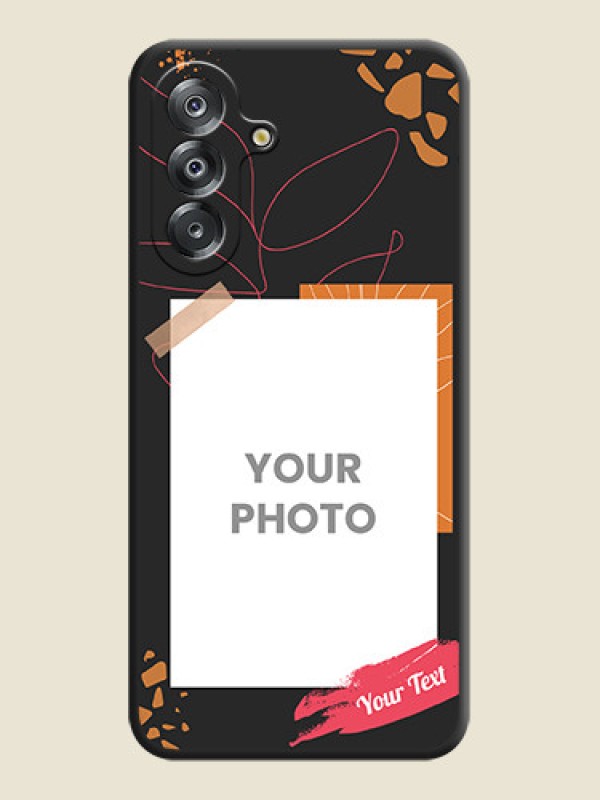 Custom Orange Photo Frame On Space Black Custom Soft Matte Mobile Back Cover - Samsung Galaxy M17 5G - alternate view