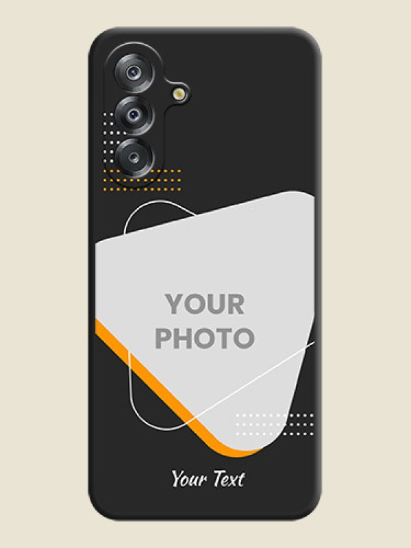 Custom Yellow Triangle on Photo On Space Black Custom Soft Matte Mobile Back Cover - Samsung Galaxy M17 5G - alternate view
