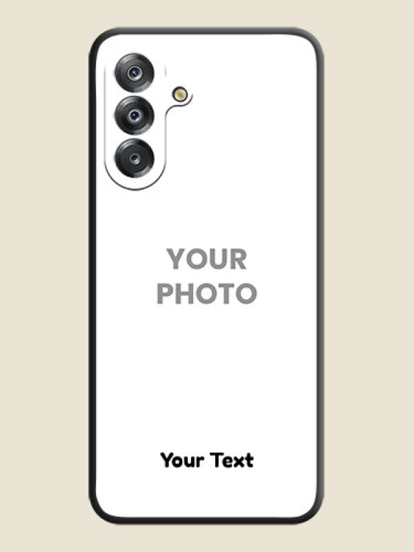 Custom Full Single Pic Upload With Text On Space Black Custom Soft Matte Mobile Back Cover - Samsung Galaxy M17 5G - alternate view