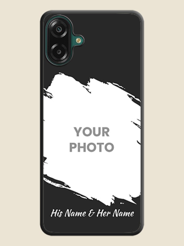 Custom Grunge Brush Strokes on Photo On Space Black Custom Soft Matte Mobile Back Cover - Samsung Galaxy M17e - alternate view