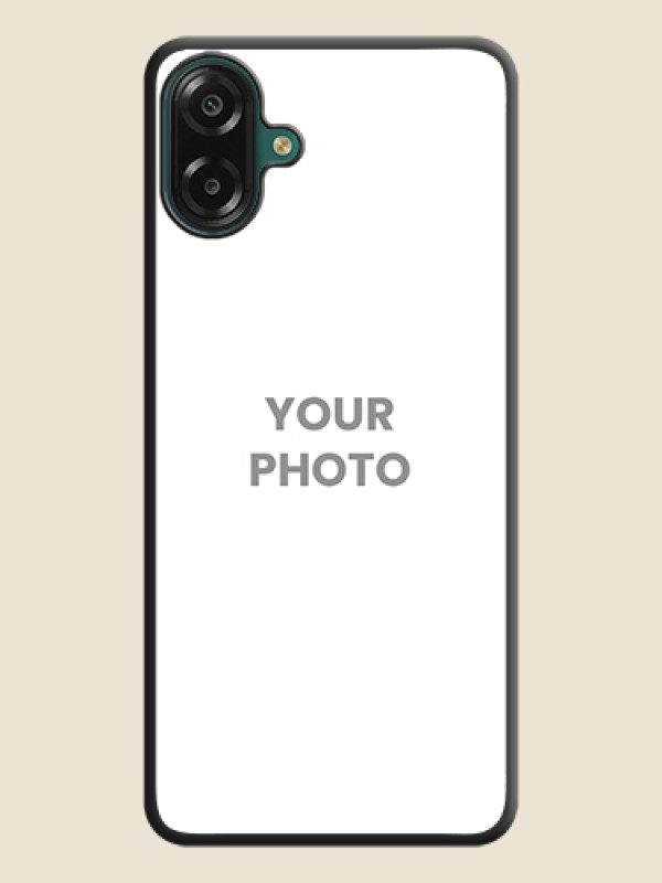 Custom Full Single Pic Upload On Space Black Custom Soft Matte Mobile Back Cover - Samsung Galaxy M17e - alternate view