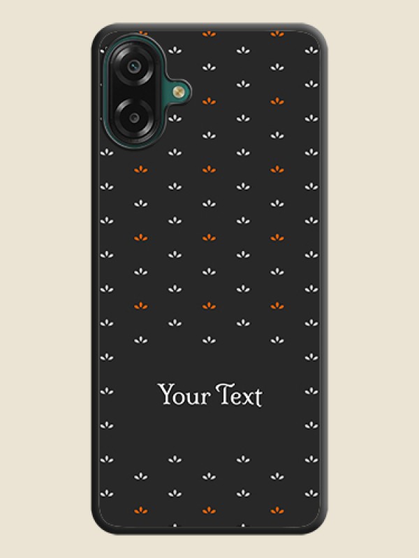 Custom Simple Pattern With Custom Text On Space Black Custom Soft Matte Mobile Back Cover - Samsung Galaxy M17e - alternate view