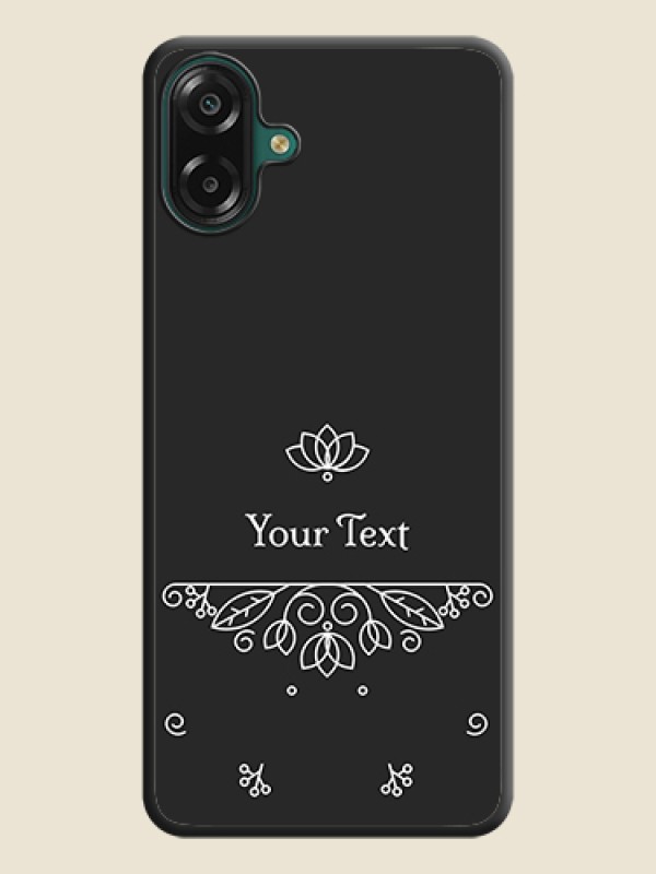 Custom Lotus Garden Custom Text On Space Black Custom Soft Matte Mobile Back Cover - Samsung Galaxy M17e - alternate view