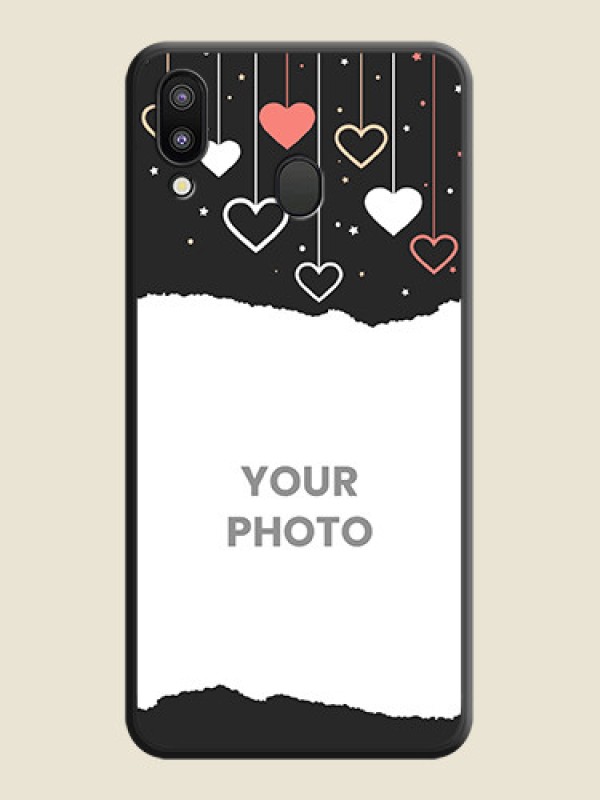 Custom Love Hangings with Splash Wave Picture on Space Black Custom Soft Matte Phone Back Cover - Galaxy M20 - alternate view