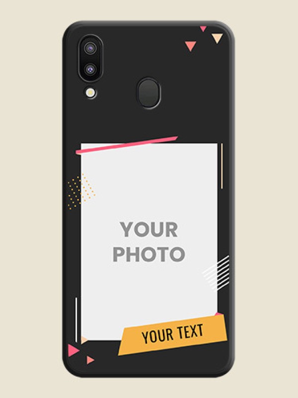 Custom Photo Frame with Triangle Small Dots on Photo on Space Black Soft Matte Back Cover - Galaxy M20 - alternate view