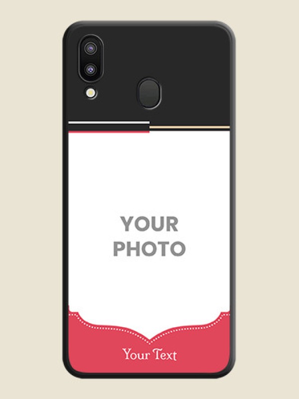 Custom Classic Plain Design with Name on Photo on Space Black Soft Matte Phone Cover - Galaxy M20 - alternate view