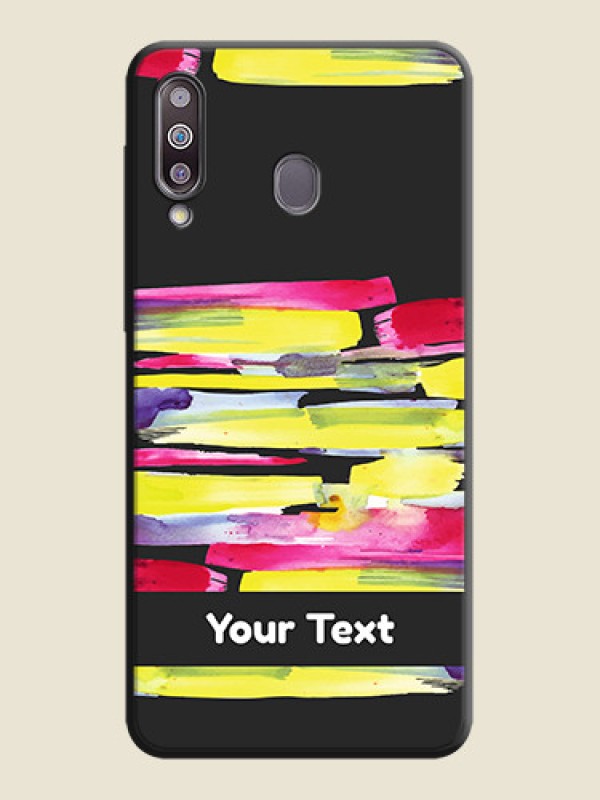 Custom Brush Coloured on Space Black Personalized Soft Matte Phone Covers - Galaxy M30 - alternate view