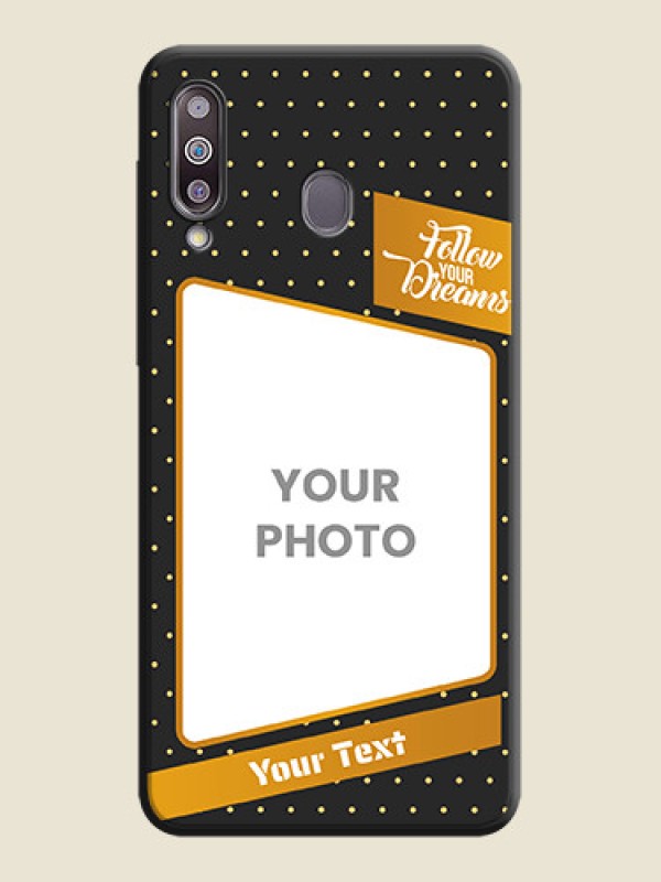 Custom Follow Your Dreams with White Dots on Space Black Custom Soft Matte Phone Cases - Galaxy M30 - alternate view